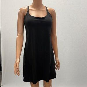 Sleek Black Spaghetti Strap Slip